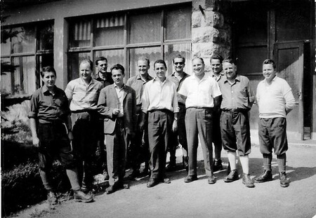 Vodilna ekipa GG, vodaj dipl. ing. g. Jože Drnovšek, prva vrsta tretji z desne, 1959